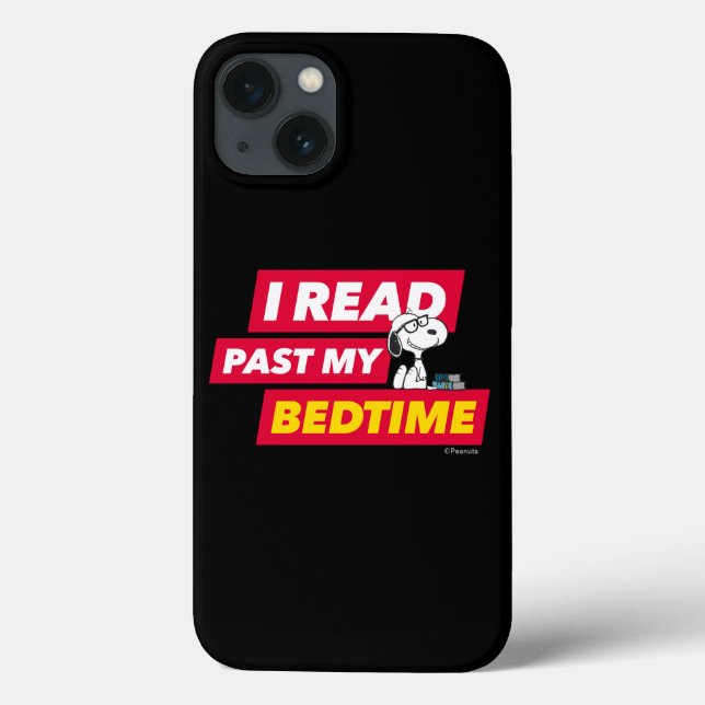 Snoopy "I Read Past My Bedtime" Case-Mate iPhone Hülle (Rückseite)