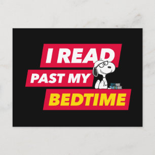 Snoopy "I Read Past My Bedtime" Postkarte