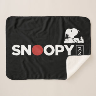 Snoopy Japanisch Typografie Grafik Sherpadecke