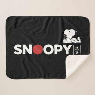 Snoopy Japanisch Typografie Grafik Sherpadecke