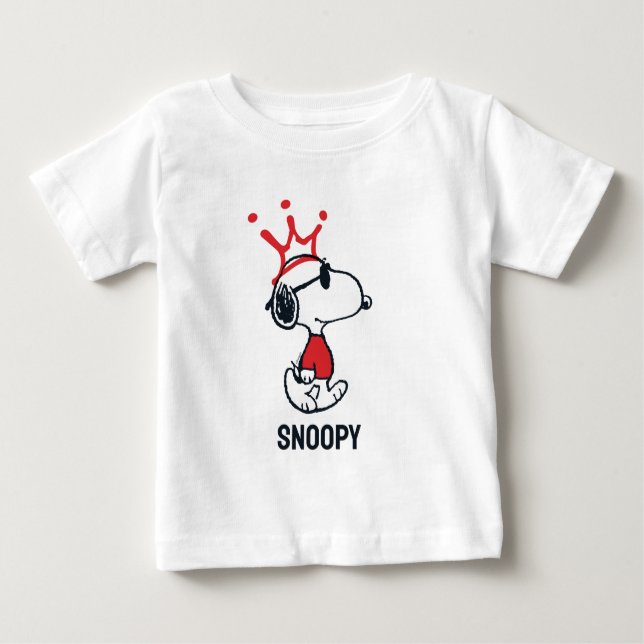 Snoopy - Joe Cool Crown Baby T-shirt (Vorderseite)