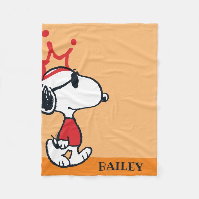 Snoopy - Joe Cool Crown Fleecedecke (Vorderseite)