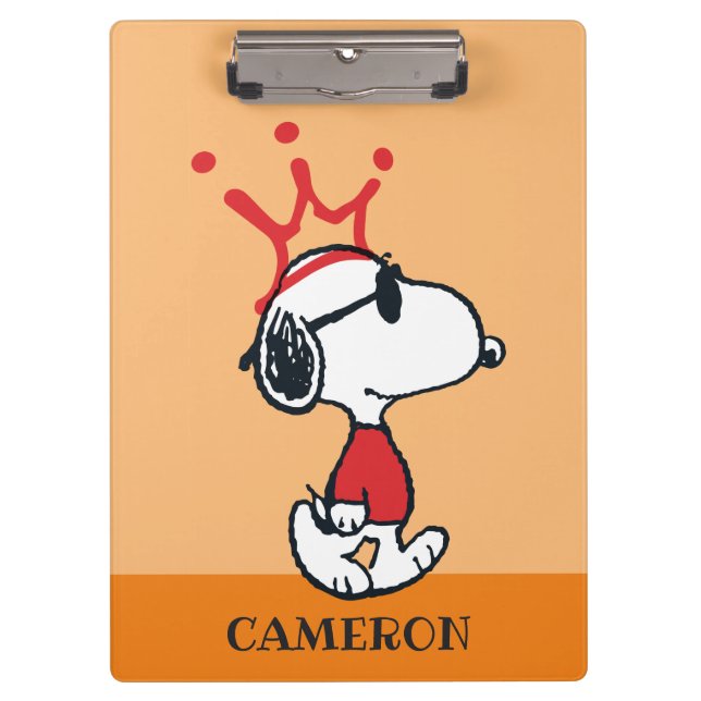Snoopy - Joe Cool Crown Klemmbrett (Vorderseite)