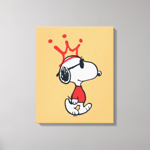 Snoopy - Joe Cool Crown Leinwanddruck