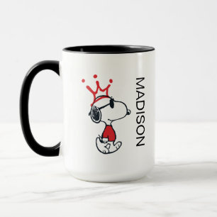 Snoopy - Joe Cool Crown   Name hinzufügen Tasse