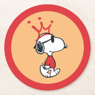 Snoopy - Joe Cool Crown Runder Pappuntersetzer