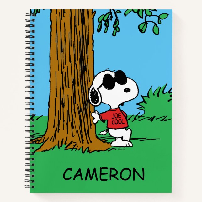 Snoopy "Joe Cool" Stehend Notizbuch (Vorderseite)