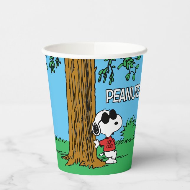 Snoopy "Joe Cool" stehend Pappbecher (Links)