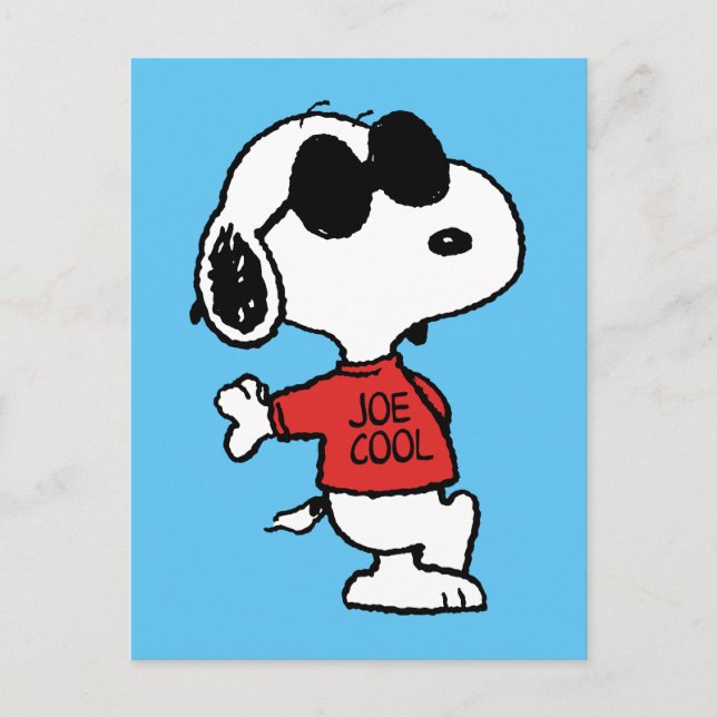 Snoopy "Joe Cool" Stehend Postkarte (Vorderseite)