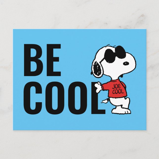 Snoopy "Joe Cool" Stehend Postkarte (Vorderseite)