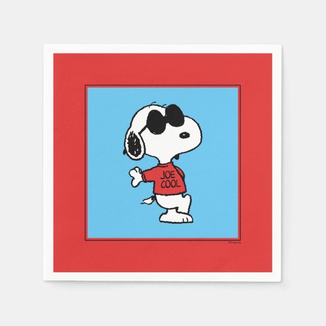 Snoopy "Joe Cool" stehend Serviette (Vorderseite)