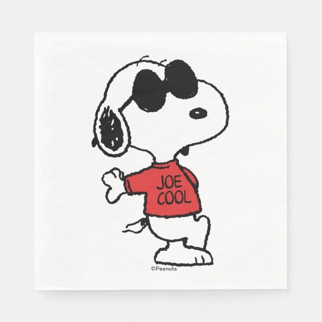 Snoopy "Joe Cool" Stehend Serviette (Vorderseite)