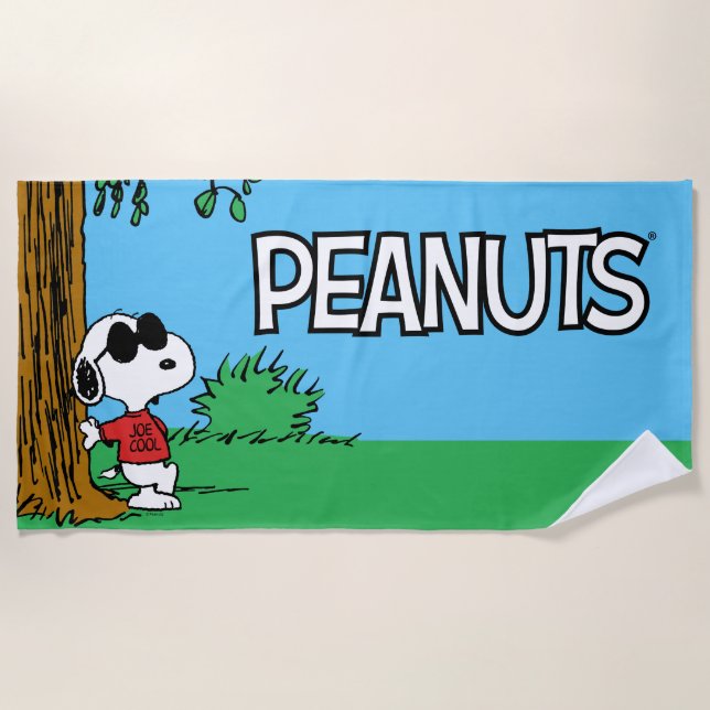 Snoopy "Joe Cool" Stehend Strandtuch (Vorderseite)
