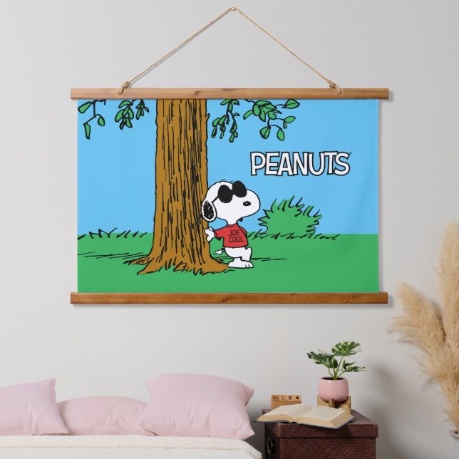 Snoopy "Joe Cool" Stehend Wandteppich Mit Holzrahmen (Schlafzimmer)