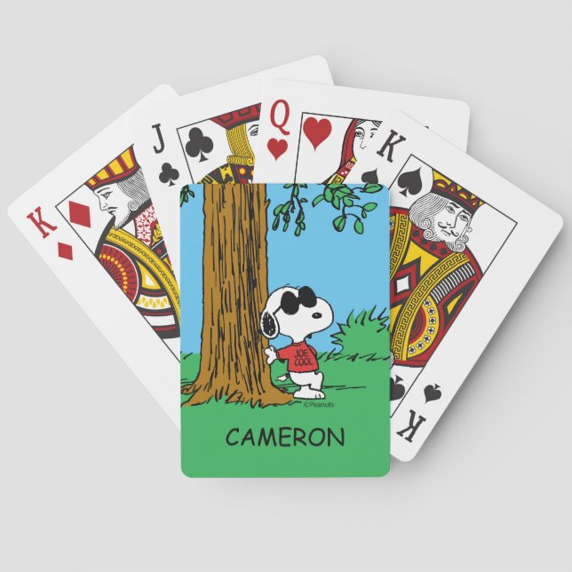 Snoopy "Joe Cool" Stehende Spielkarten (Rückseite)