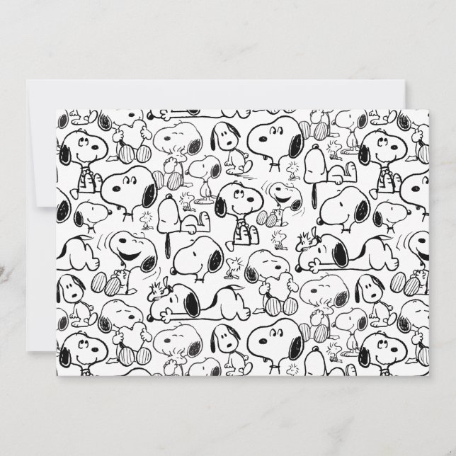 Snoopy Lächeln Kichern Lachen Muster Karte (Vorderseite)