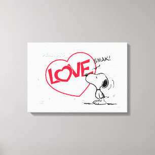 Snoopy "Liebe" Comic Strip Graphic Leinwanddruck