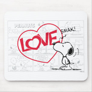 Snoopy "Liebe" Comic Strip Graphic Mousepad