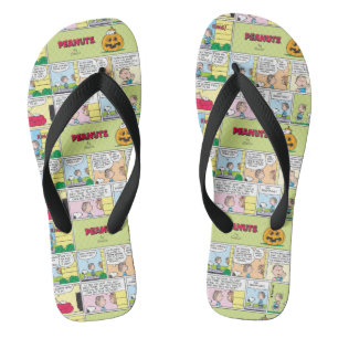 Snoopy & Linus   Die große Pumpkin-News Flip Flops