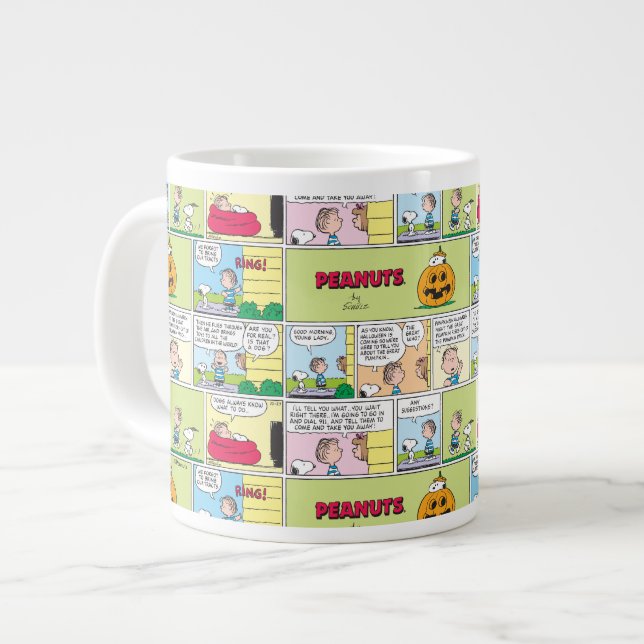 Snoopy & Linus | Die große Pumpkin-News Jumbo-Tasse (Vorderseite Links)