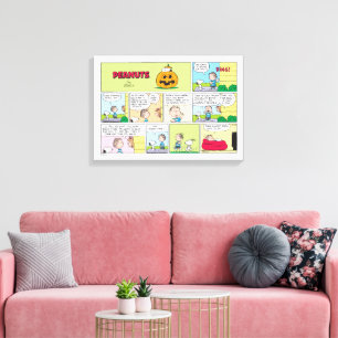 Snoopy & Linus   Die große Pumpkin-News Leinwanddruck