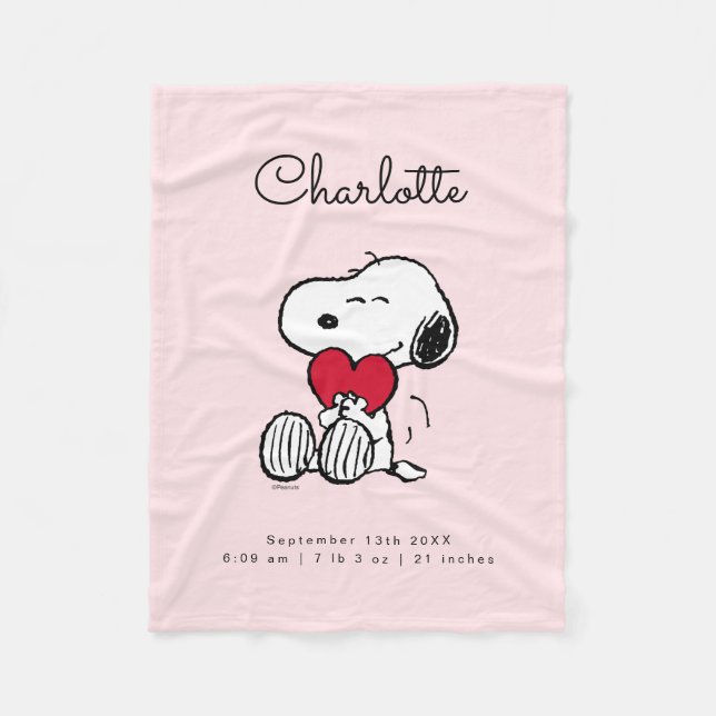 Snoopy | Little Sweetheart Baby Fleece Blanket (Vorderseite)