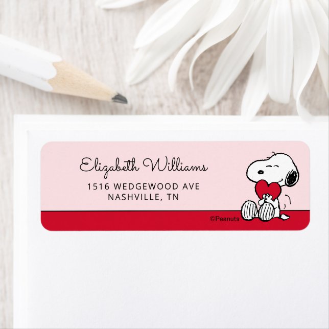 Snoopy | Little Sweetheart Baby Shower Label (Insitu)