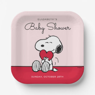 Snoopy   Little Sweetheart Baby Shower Papierplatt Pappteller