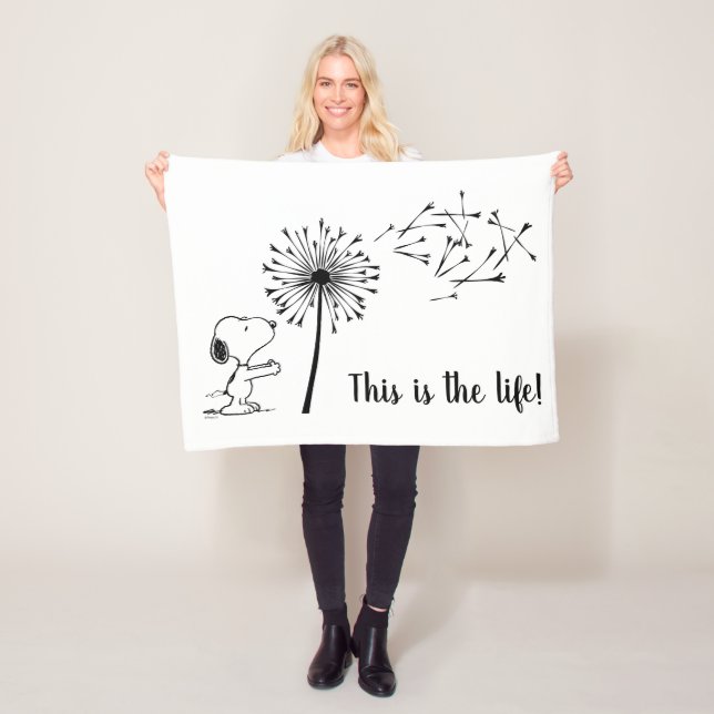 Snoopy mit Kronleuchter Fleecedecke (Beispiel)