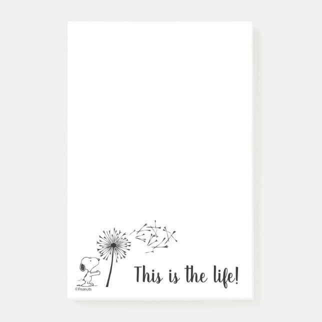 Snoopy mit Kronleuchter Post-it Klebezettel (Vorderseite)