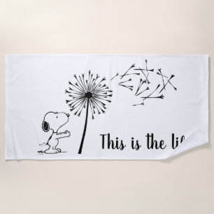 Snoopy mit Kronleuchter Strandtuch
