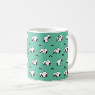 Snoopy Mustaches & Aquamarines Muster Kaffeetasse