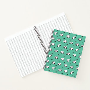 Snoopy Mustaches & Aquamarines Muster Notizbuch
