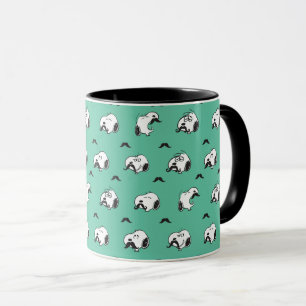 Snoopy Mustaches & Aquamarines Muster Tasse