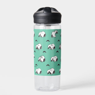 Snoopy Mustaches & Aquamarines Muster Trinkflasche