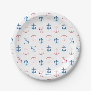 Snoopy Nautical Anchor Pattern Pappteller