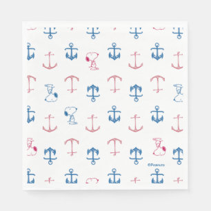 Snoopy Nautical Anchor Pattern Serviette