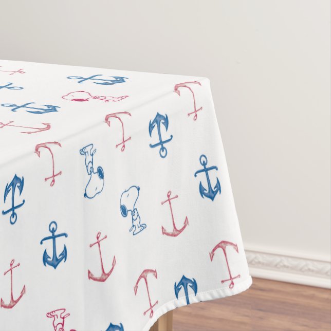 Snoopy Nautical Anchor Pattern Tischdecke (Beispiel)