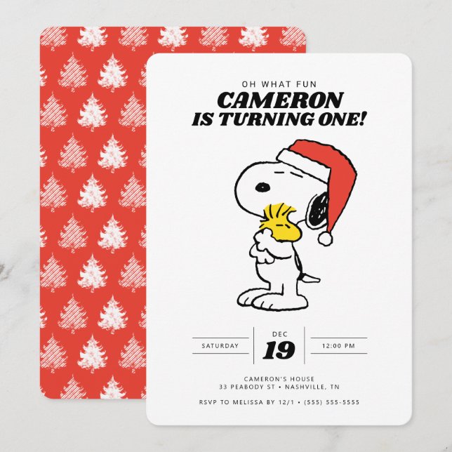 Snoopy | Oh, was für ein Spaß es ist, eins zu sein Einladung (Vorne/Hinten)