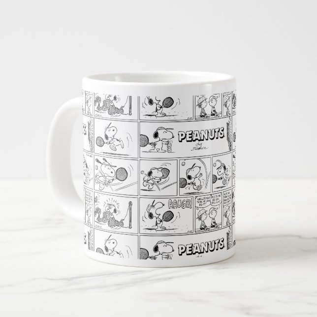 Snoopy Plays Tennis Jumbo-Tasse (Vorderseite Links)