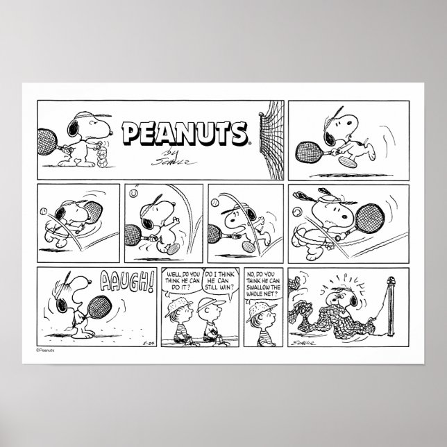 Snoopy Plays Tennis Poster (Vorne)