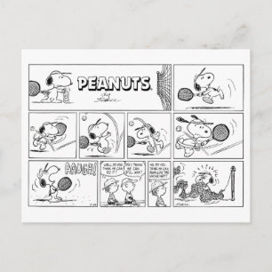 Snoopy Plays Tennis Postkarte