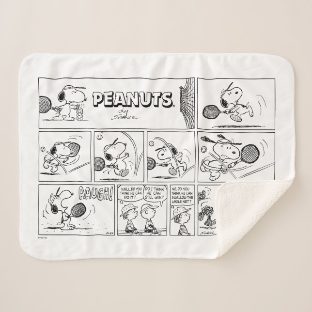 Snoopy Plays Tennis Sherpadecke (Vorderseite (Horizontal))
