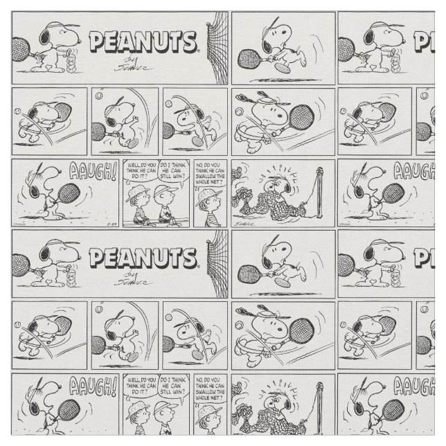 Snoopy Plays Tennis Stoff (Nahaufnahme)