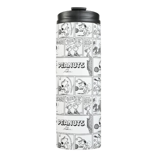 Snoopy Plays Tennis Thermosbecher (Vorderseite)
