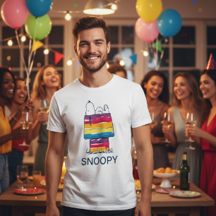 Snoopy   Rainbow Dog House Tri-Blend Shirt