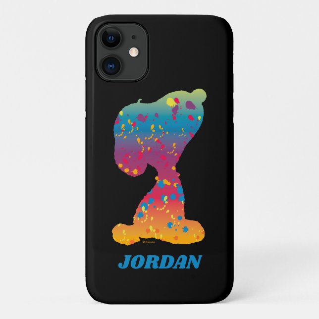 Snoopy Rainbow Graffiti Silhouette Case-Mate iPhone Hülle (Rückseite)