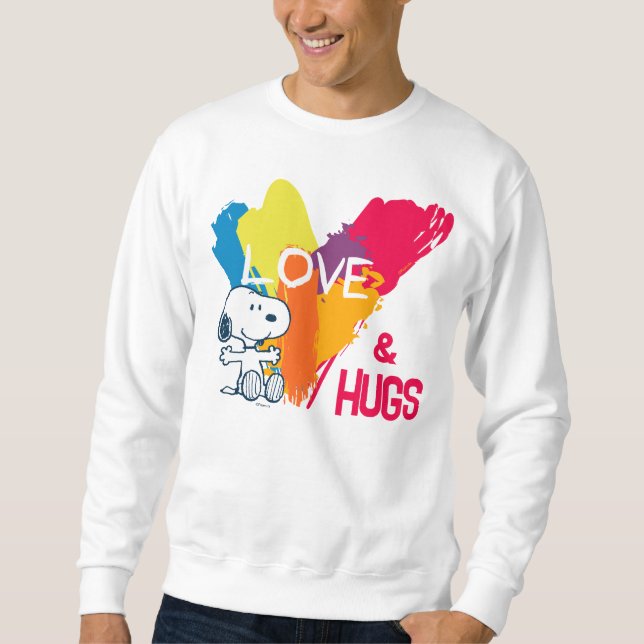 Snoopy | Rainbow Liebe Herz Sweatshirt (Vorderseite)