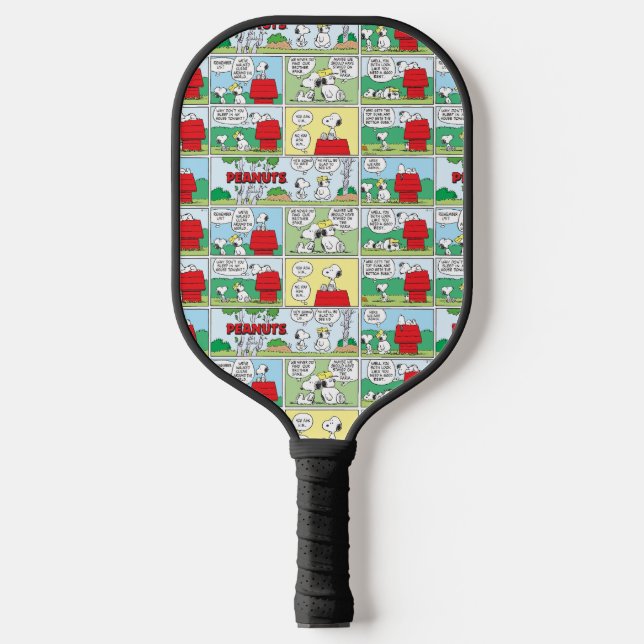 Snoopy & Seine Brüder Andy & Olaf Pickleball Schläger (Vorderseite)