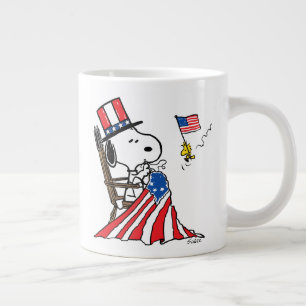 Snoopy Sewing 4. Juli Flagge Jumbo-Tasse